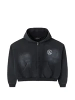 Raspberry Logo Detail Zip Hoodie