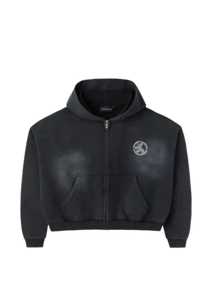 Raspberry Logo Detail Zip Hoodie