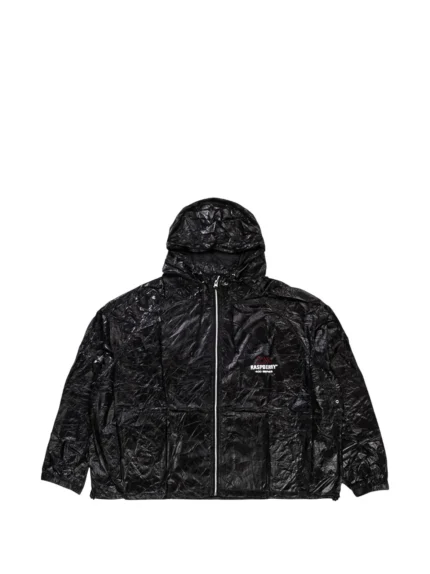 Raspberry Logo Print Contrast Stitch Hoodie
