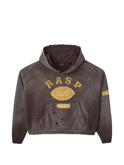 Rapberry Distressed Design Graphic Print Hoodie