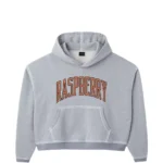 Raspberry Logo Print Contrast Stitch Hoodie