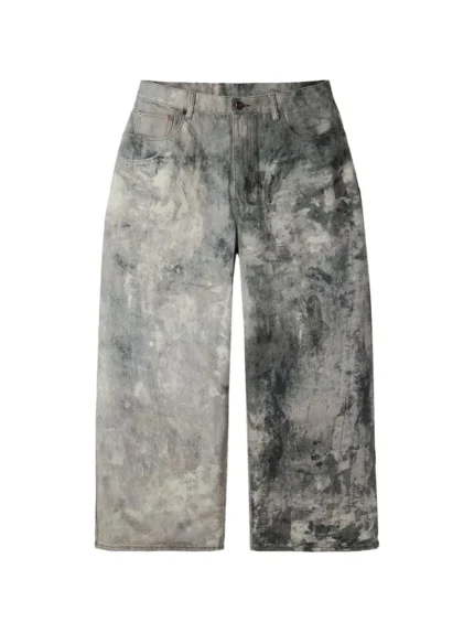 Raspberry Painter Distressed Effect Jeans