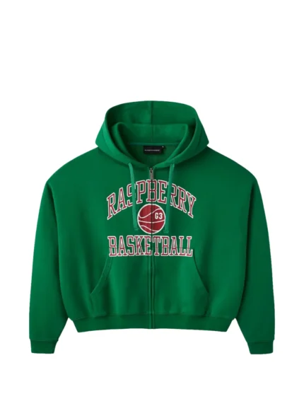 Raspberry Fiveways zip-up hoodie
