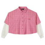 Gv Gallery Cropped Raspberry Pink Thermal Tlannel