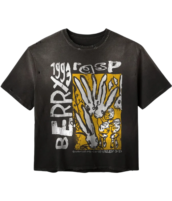 Raspberry-Hills-‘Code-77-Black-Tee.png Raspberry Hills ‘Code 77’ Black Tee - Image 1